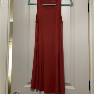 Rust colored T-shirt dress